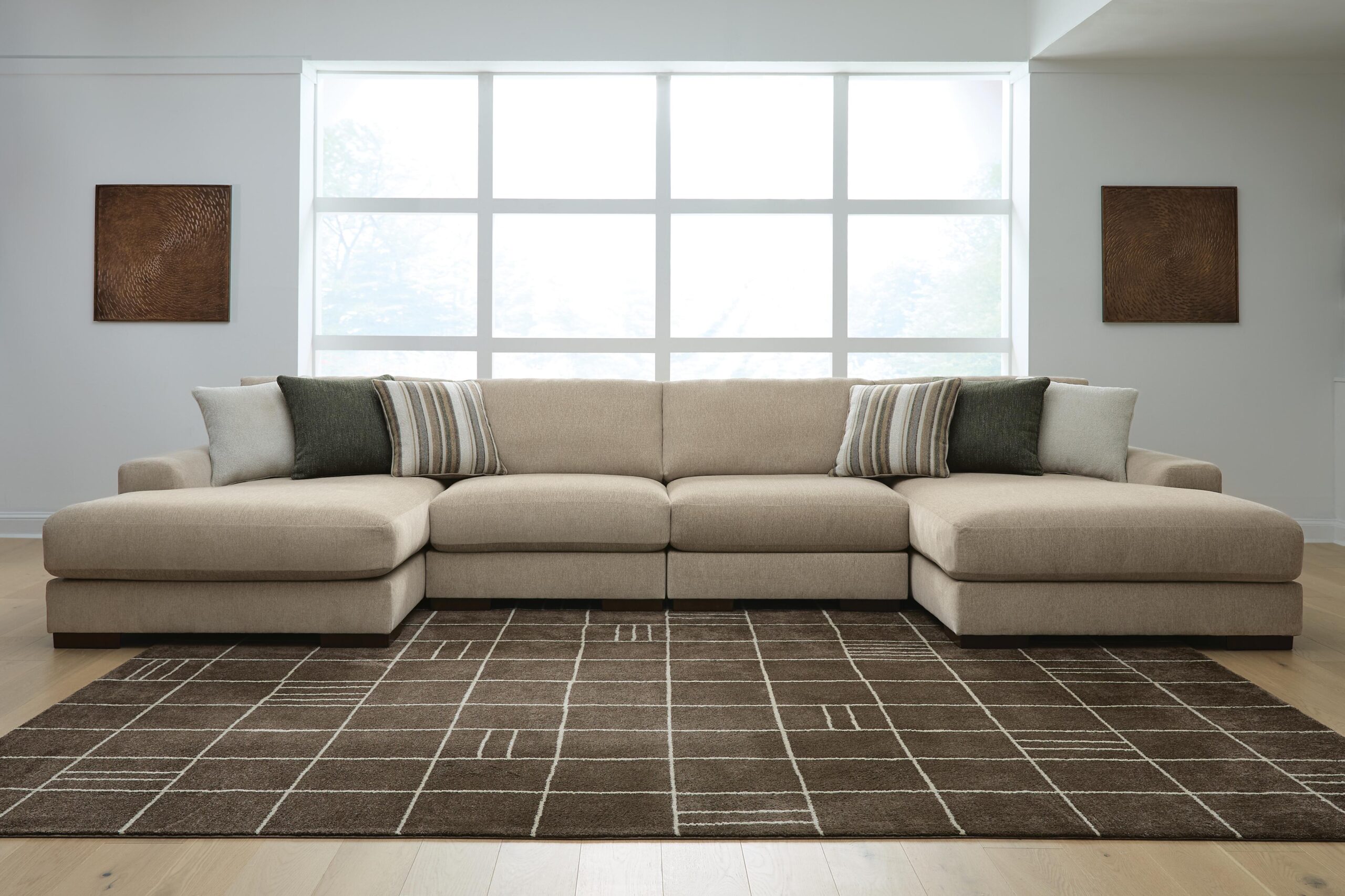 Linenhause - 4-Piece Double Chaise Sectional - Dune - Image 5