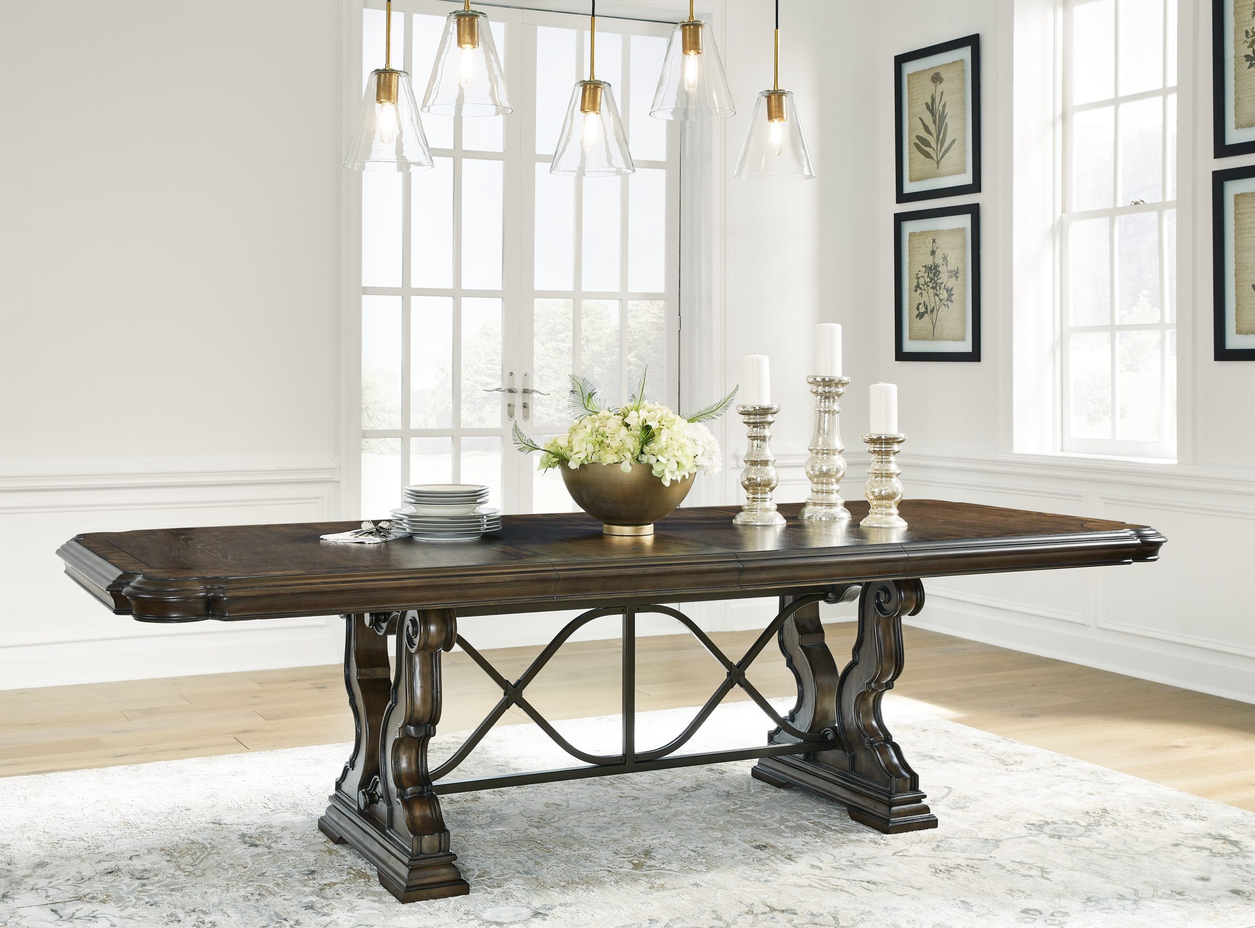 Maylee - Dining Extension Table - Dark Brown - Image 2