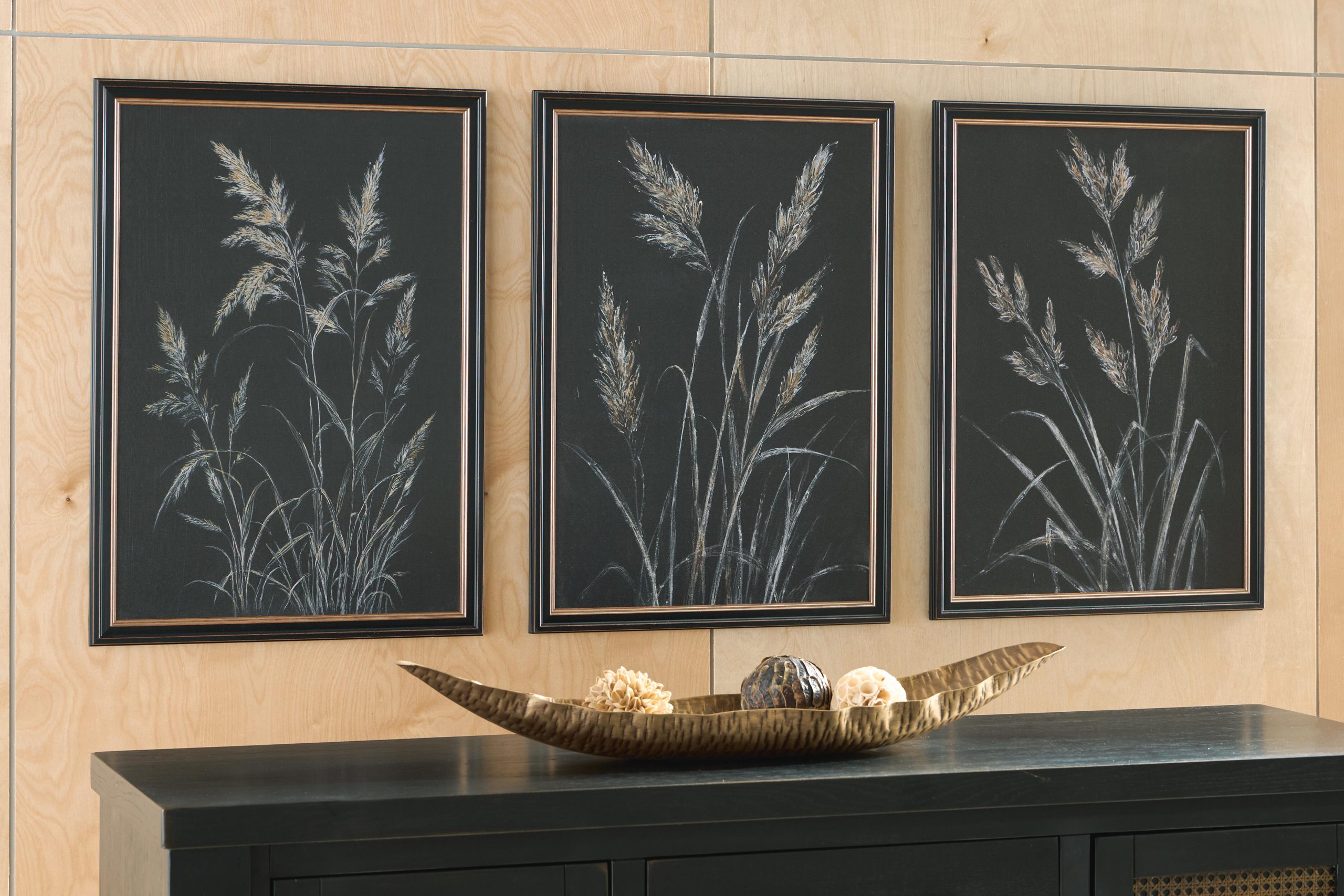 Janisburg - Wall Art Set (Set of 3) - Black / White / Brown - Image 2