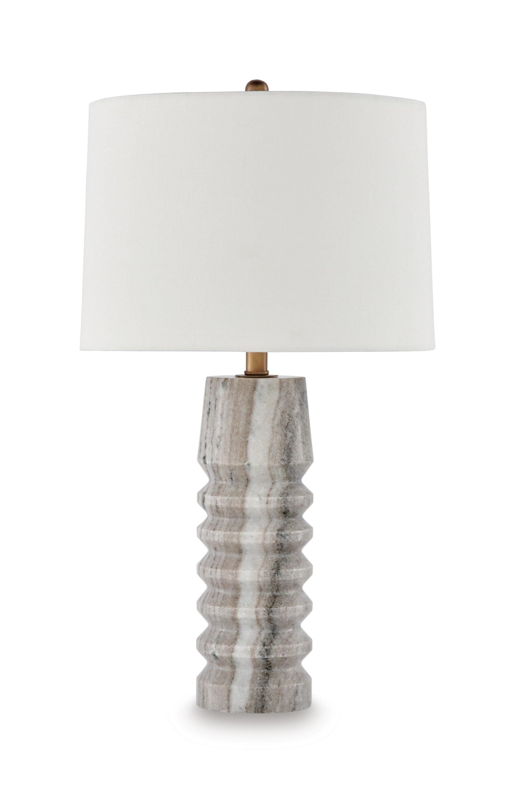 Desmont - Marble Table Lamp - White / Beige / Gray