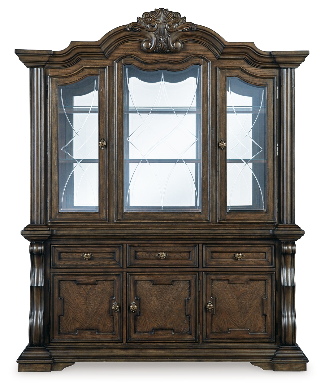Maylee - Dining Buffet And Hutch - Dark Brown - Image 4
