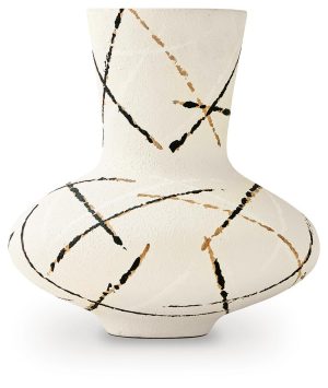 Brockford - Vase - Cream / Black / Brown