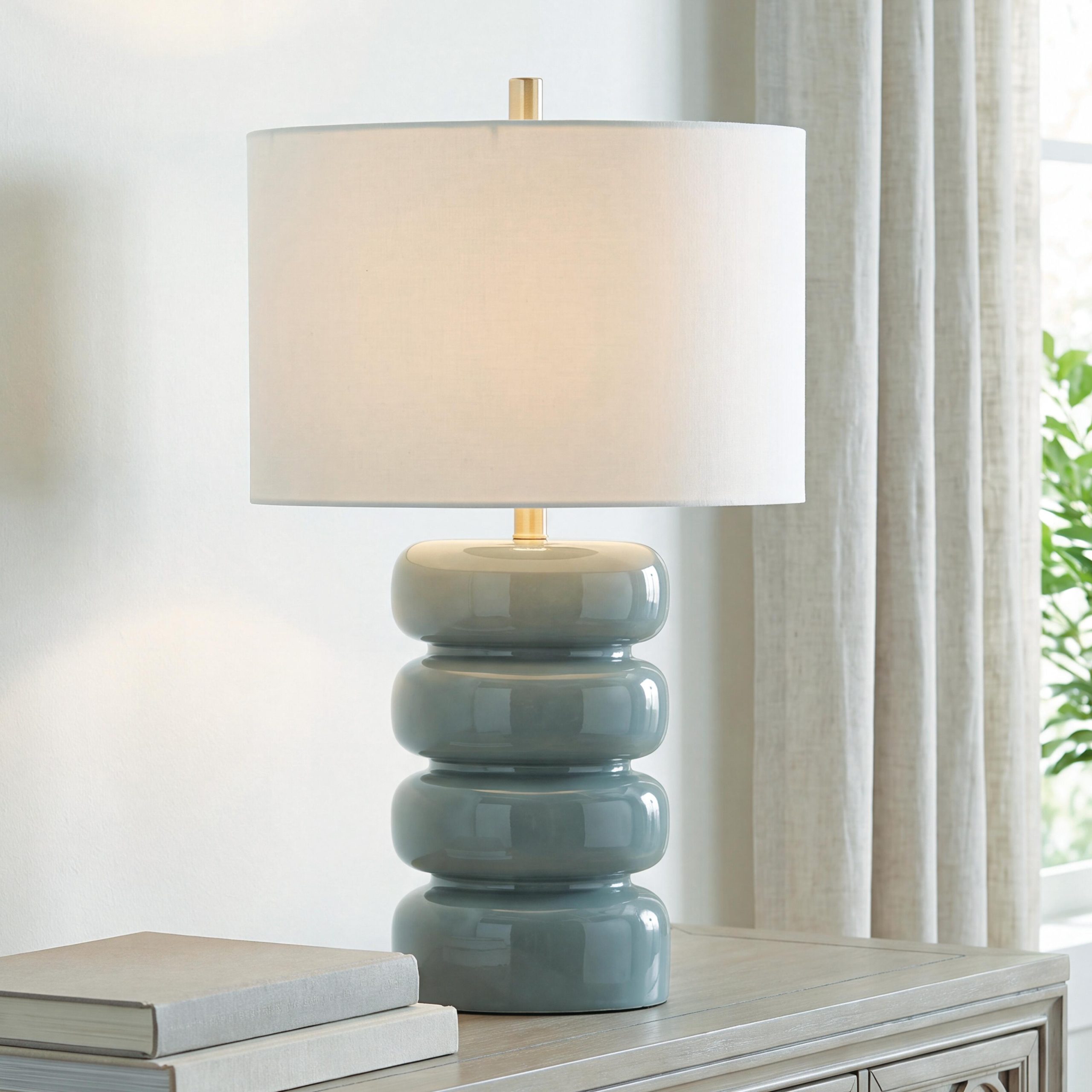 Clayard - Ceramic Table Lamp - Gray Blue - Image 2