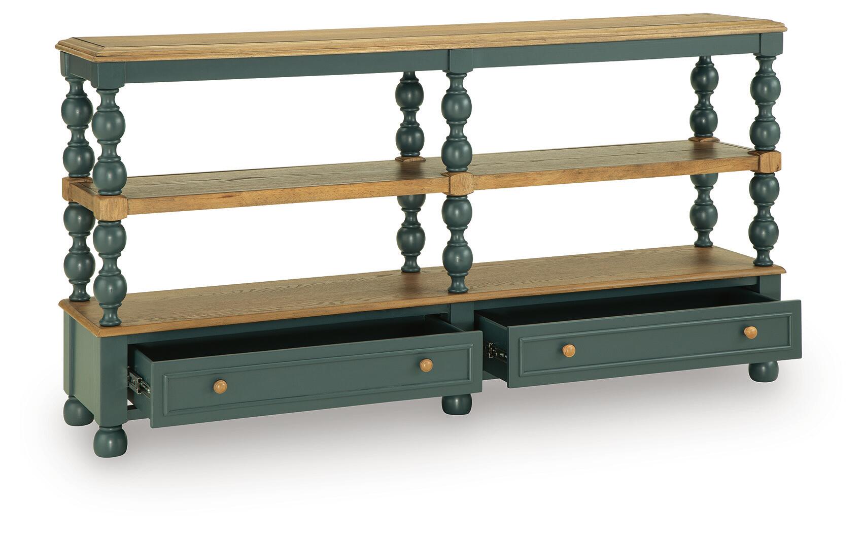 Finnworth - Console Sofa Table - Blue / Brown - Image 3