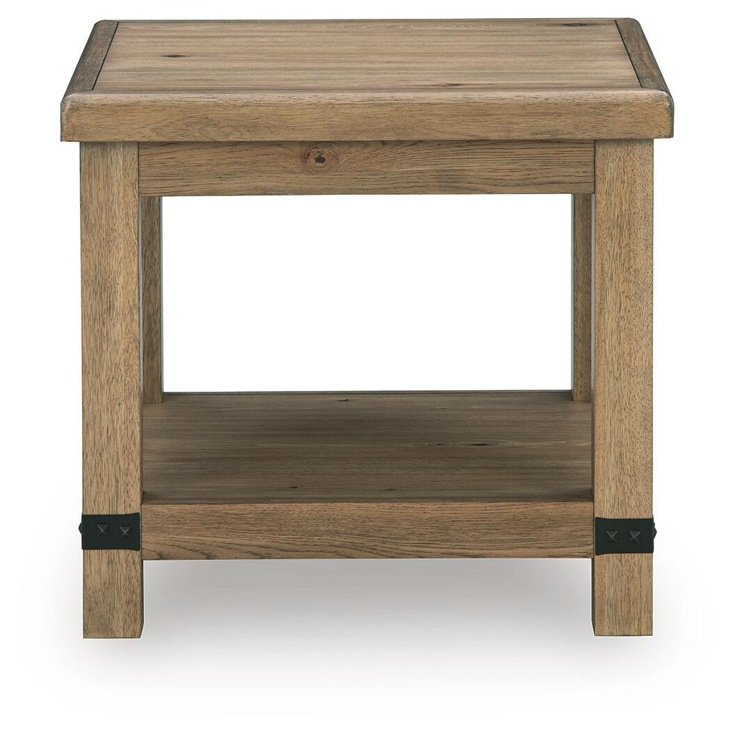 Ridgester - Rectangular End Table - Light Brown - Image 4