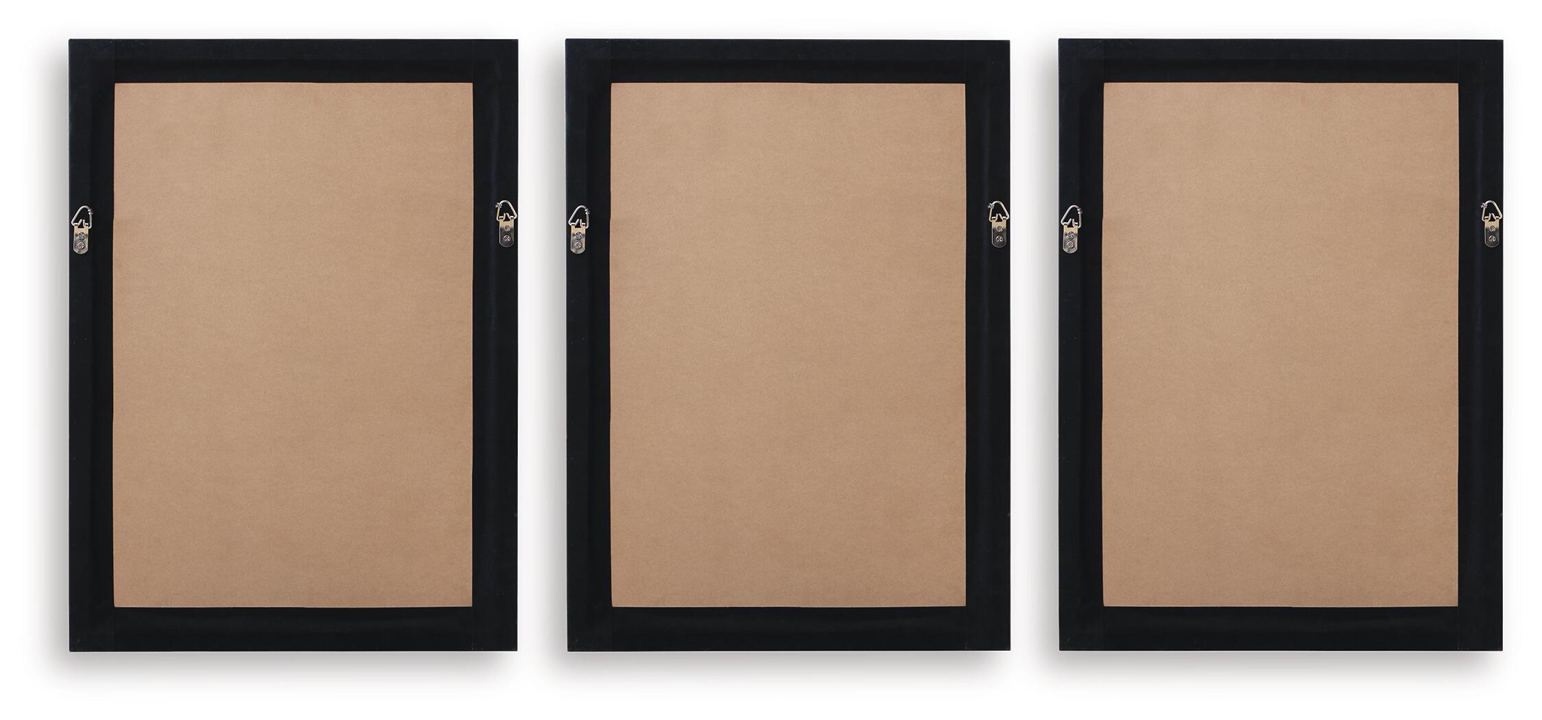 Janisburg - Wall Art Set (Set of 3) - Black / White / Brown - Image 4