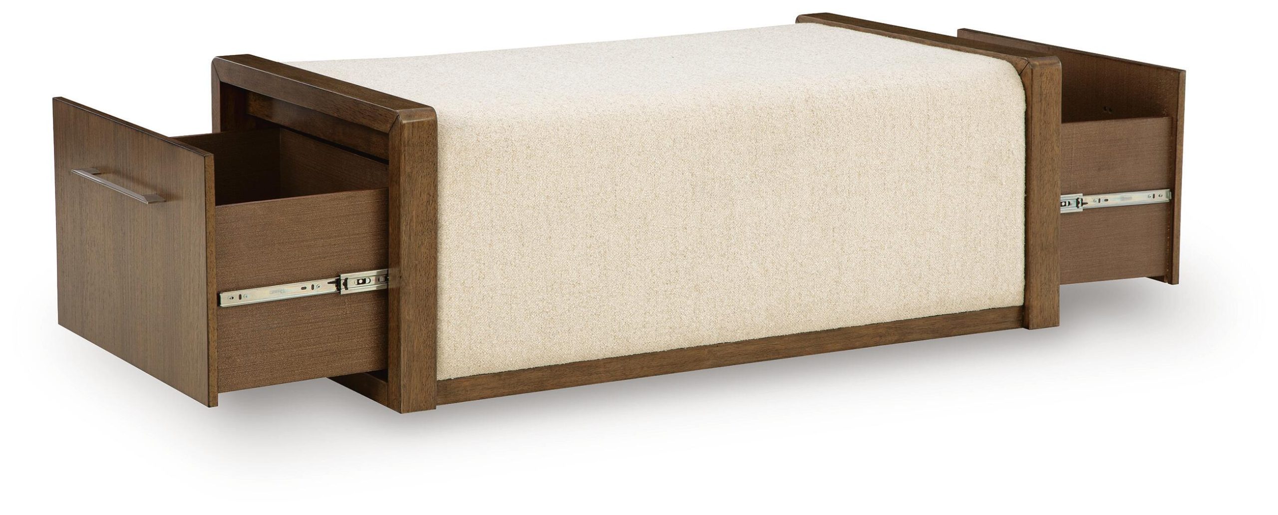 Marxmore - Upholstered Ottoman With Storage - Brown - Image 3