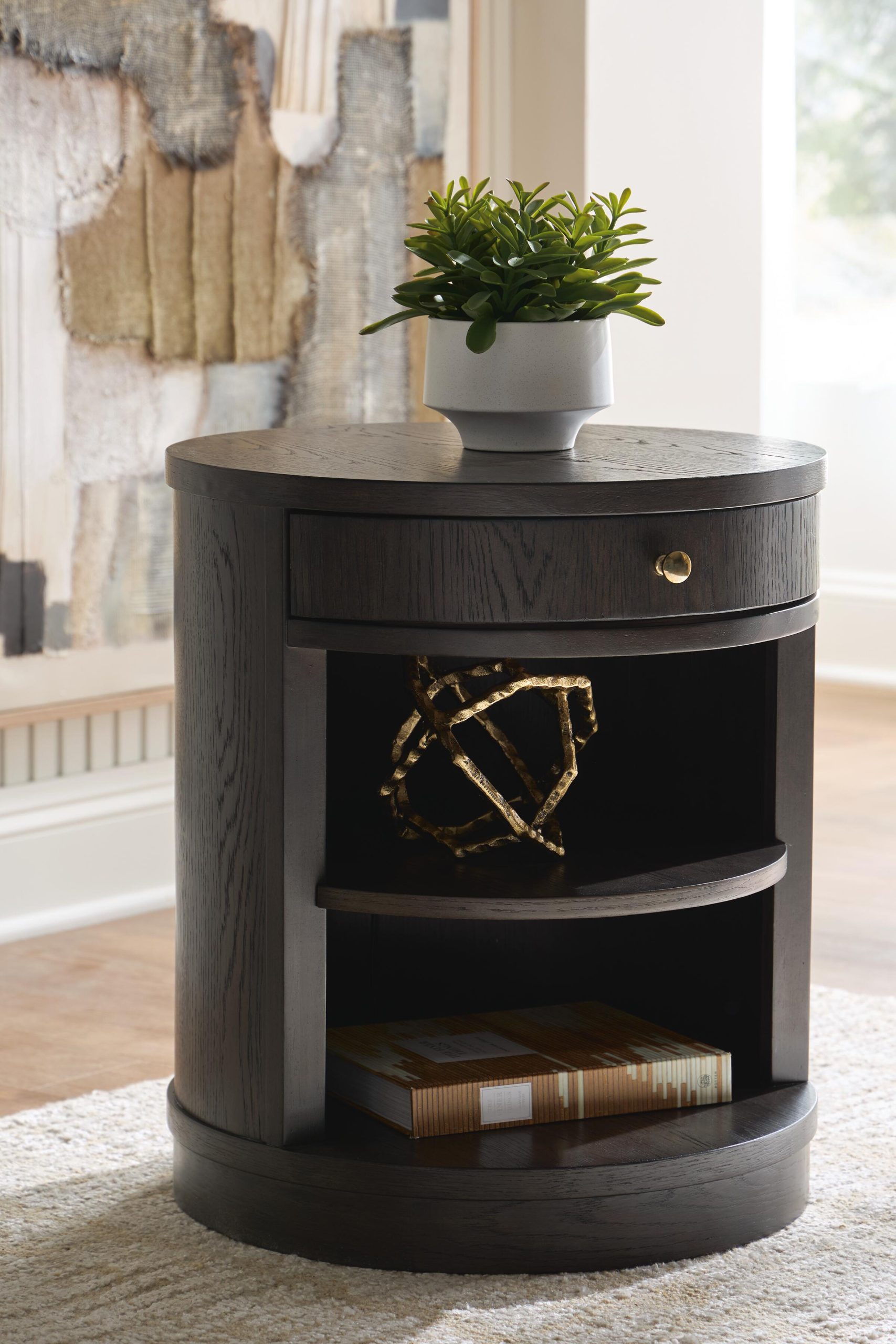 Leighmour - Accent Table - Dark Brown - Image 2