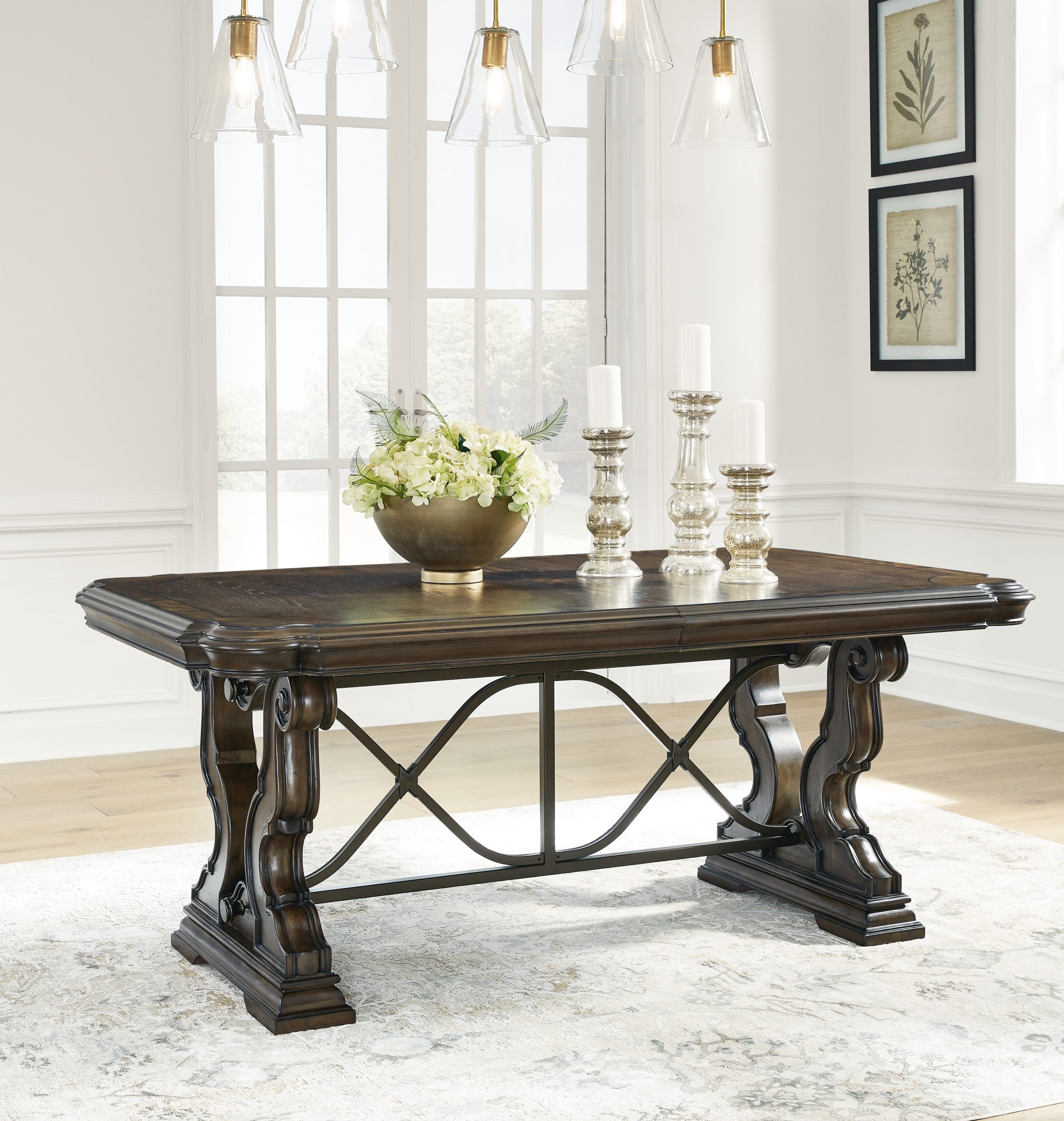 Maylee - Dining Extension Table - Dark Brown - Image 7