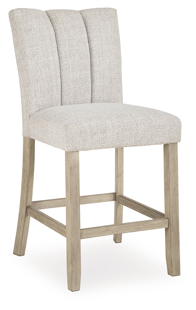 Larawyn - Upholstered Barstool (Set of 2) - Bisque - Image 3