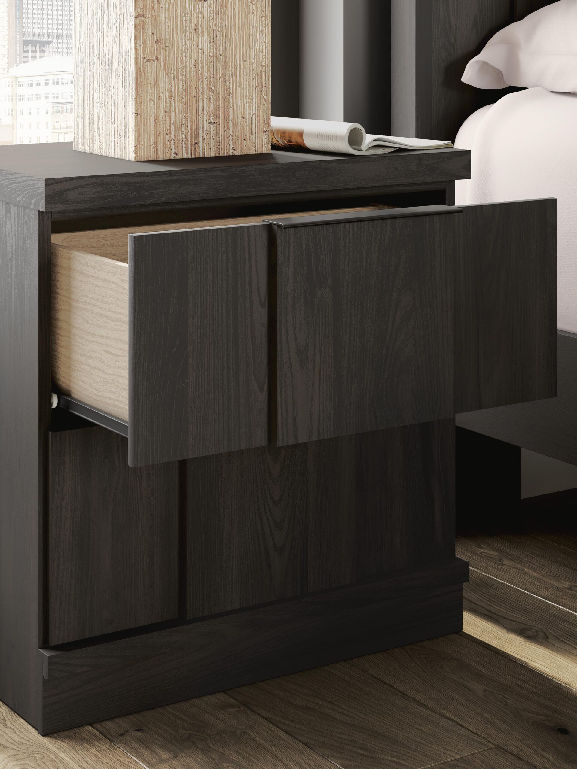 Shaehartin - Two Drawer Night Stand - Dark Brown - Image 10