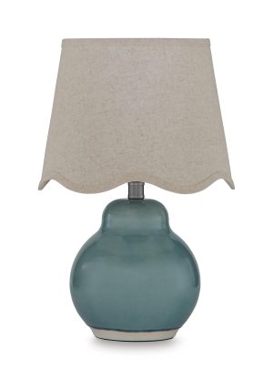 Byronburg - Ceramic Table Lamp - Blue / Beige