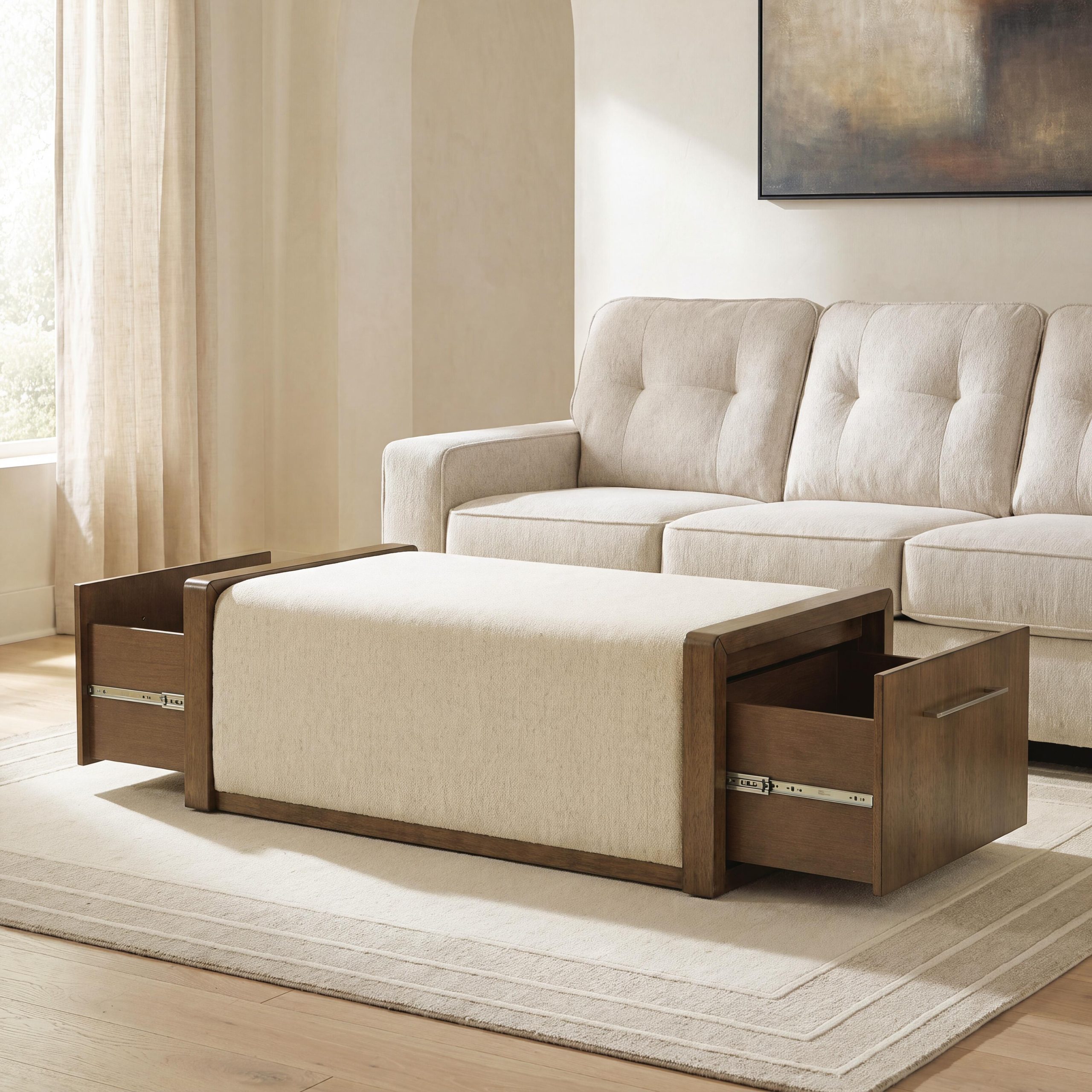 Marxmore - Upholstered Ottoman With Storage - Brown - Image 6