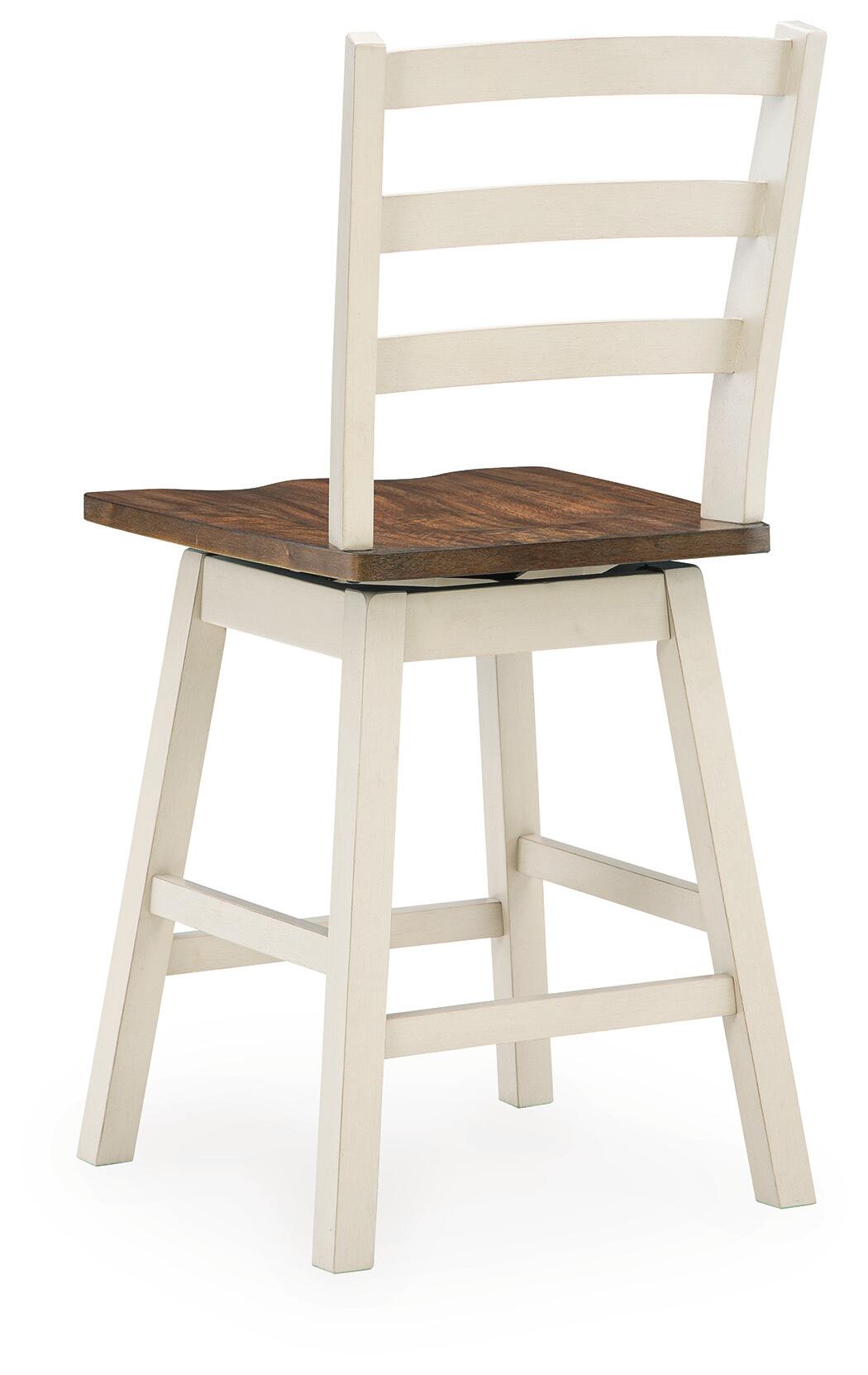 Brinfern - Swivel Stool (Set of 2) - Brown / Antique White - Image 5