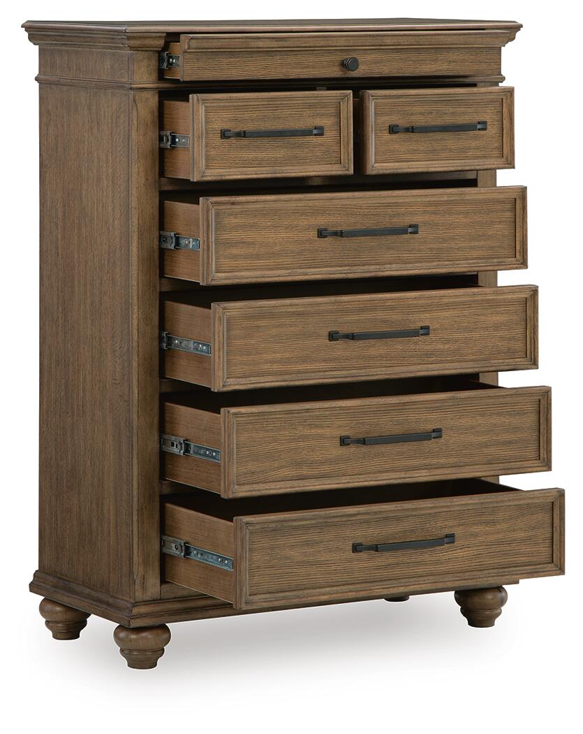 Karallin - Seven Drawer Chest - Medium Brown - Image 3