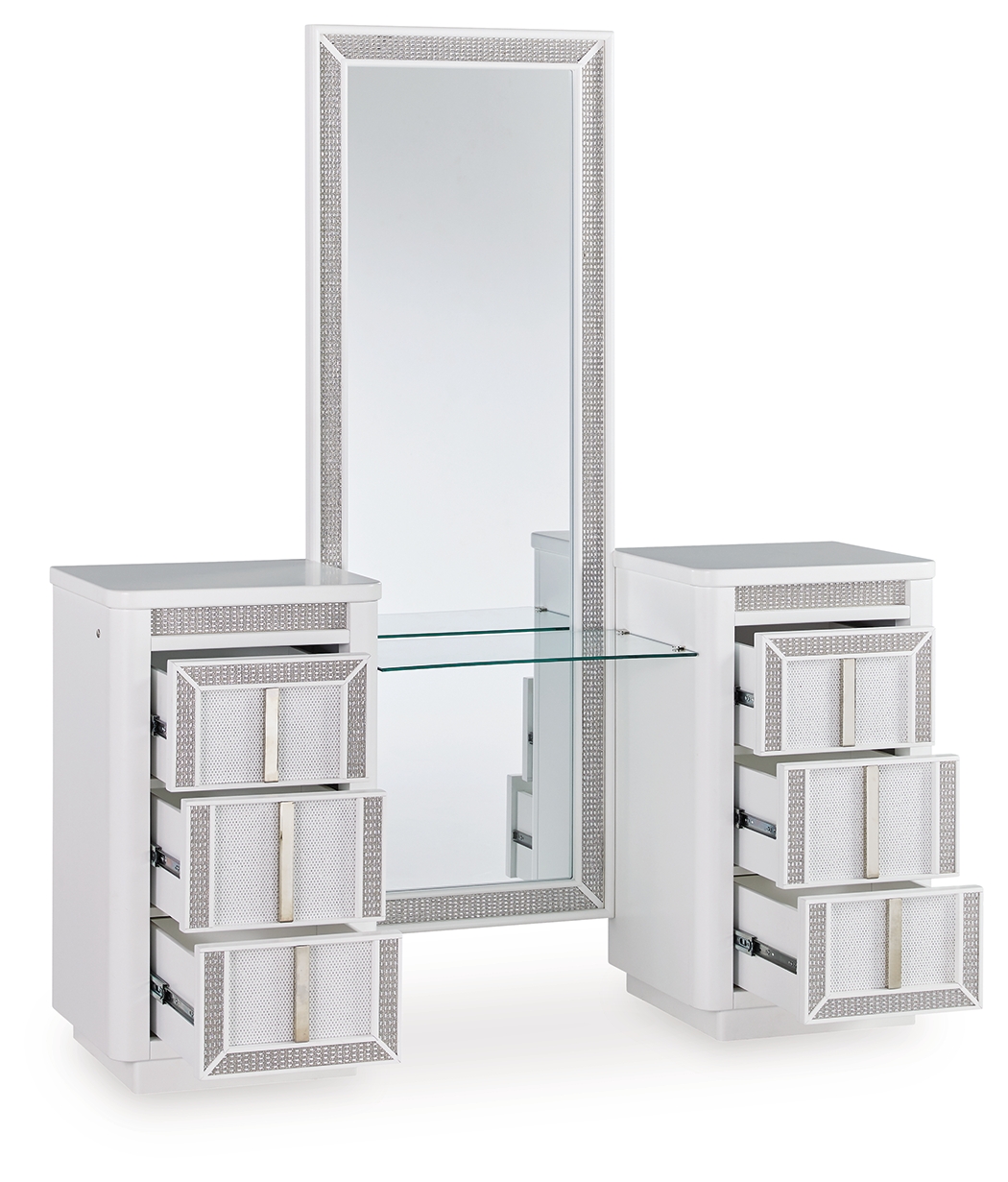 Chalanna - Vanity With Mirror - White - Image 2