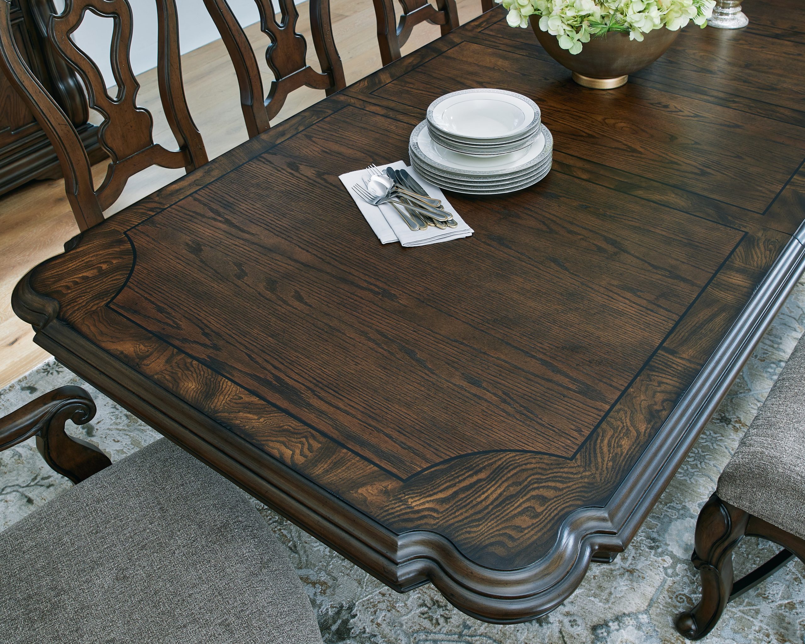 Maylee - Dining Extension Table - Dark Brown - Image 8