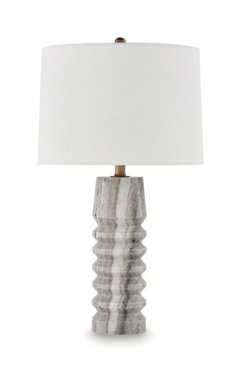 Desmont - Marble Table Lamp - White / Beige / Gray
