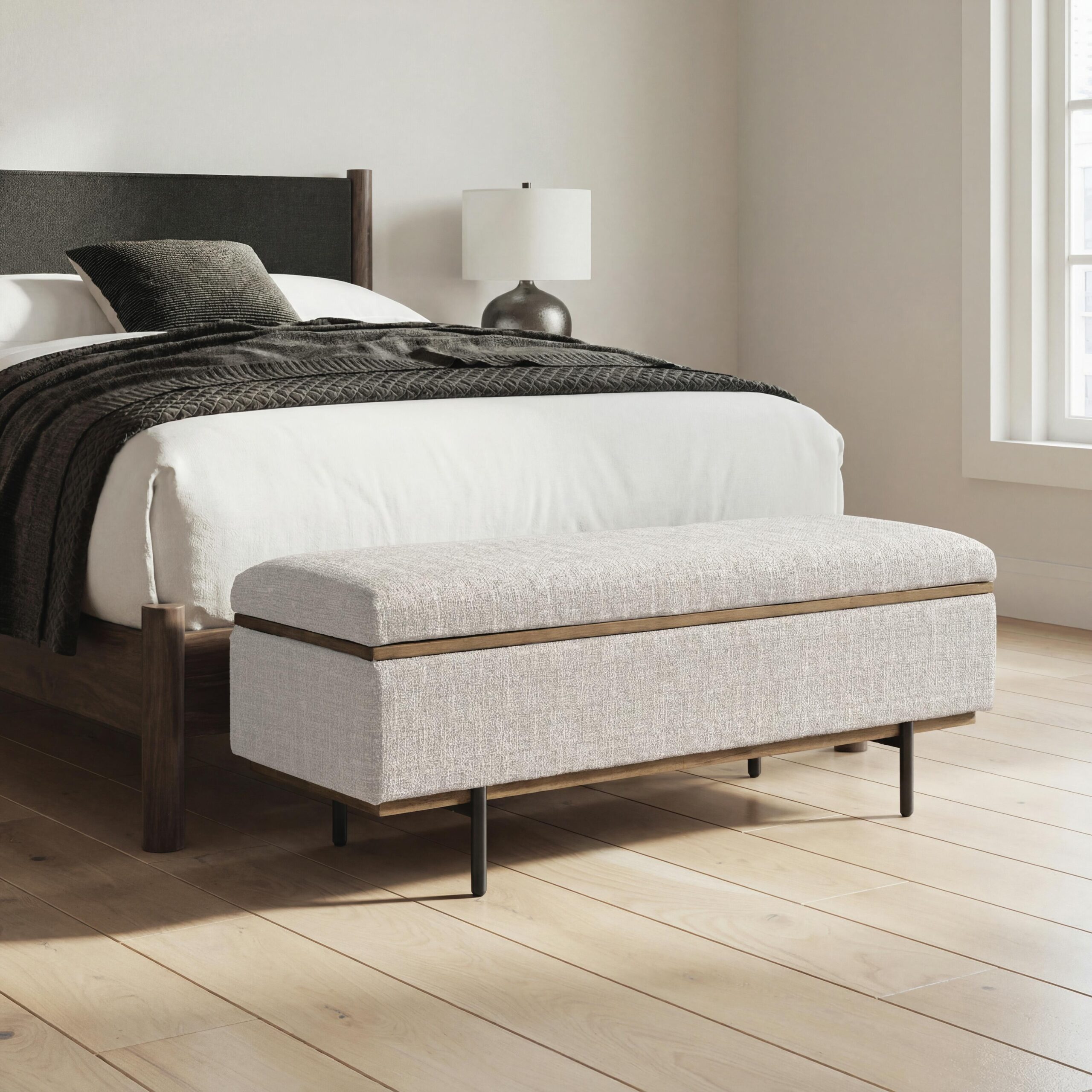 Dettaford Next-Gen Nuvella - Storage Bench - Stone - Image 2