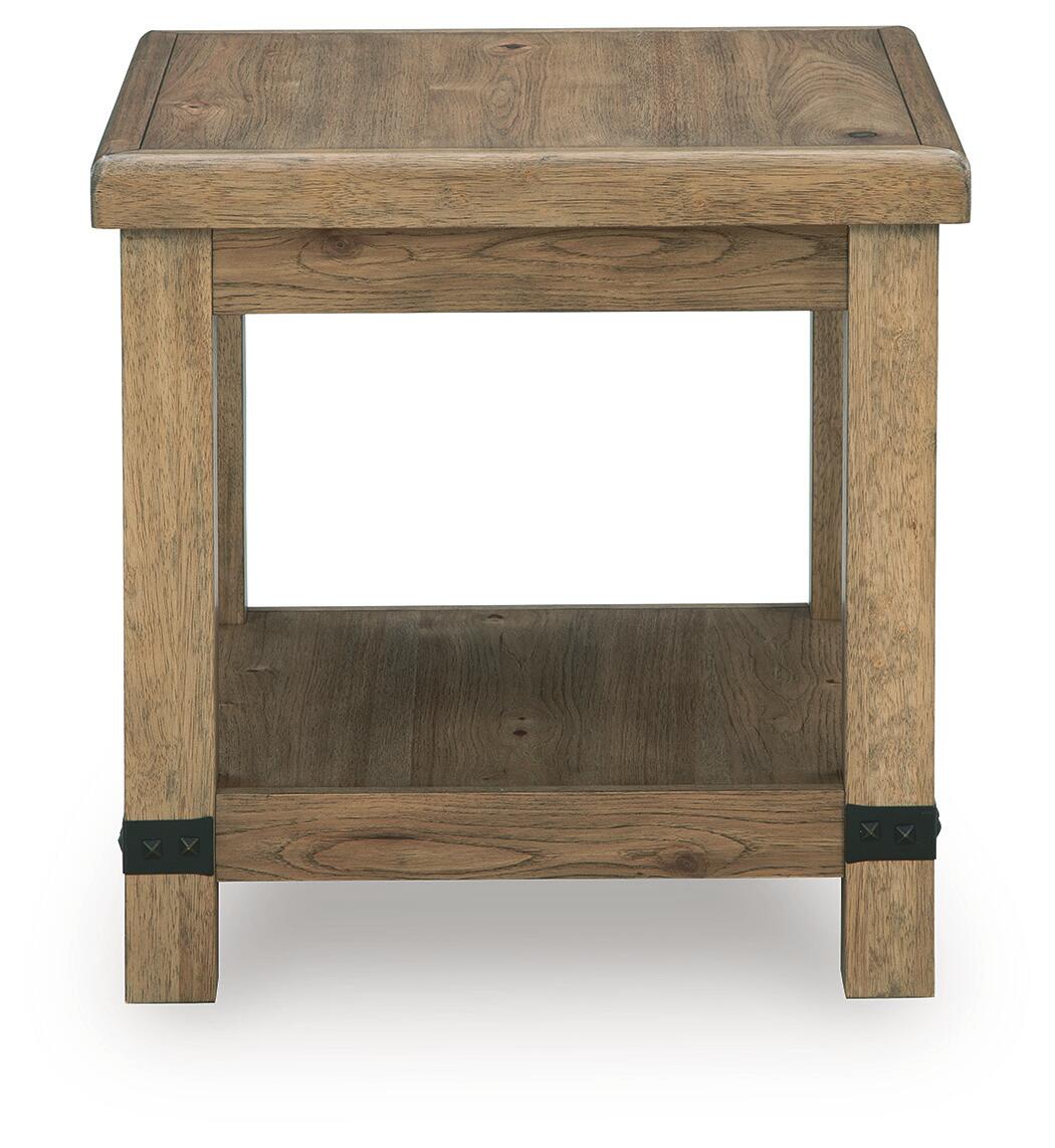 Ridgester - Rectangular End Table - Light Brown - Image 3
