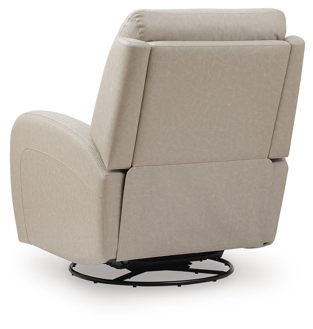 Motion-Max - Swivel Glider Power Recliner - Stonewash - Image 6