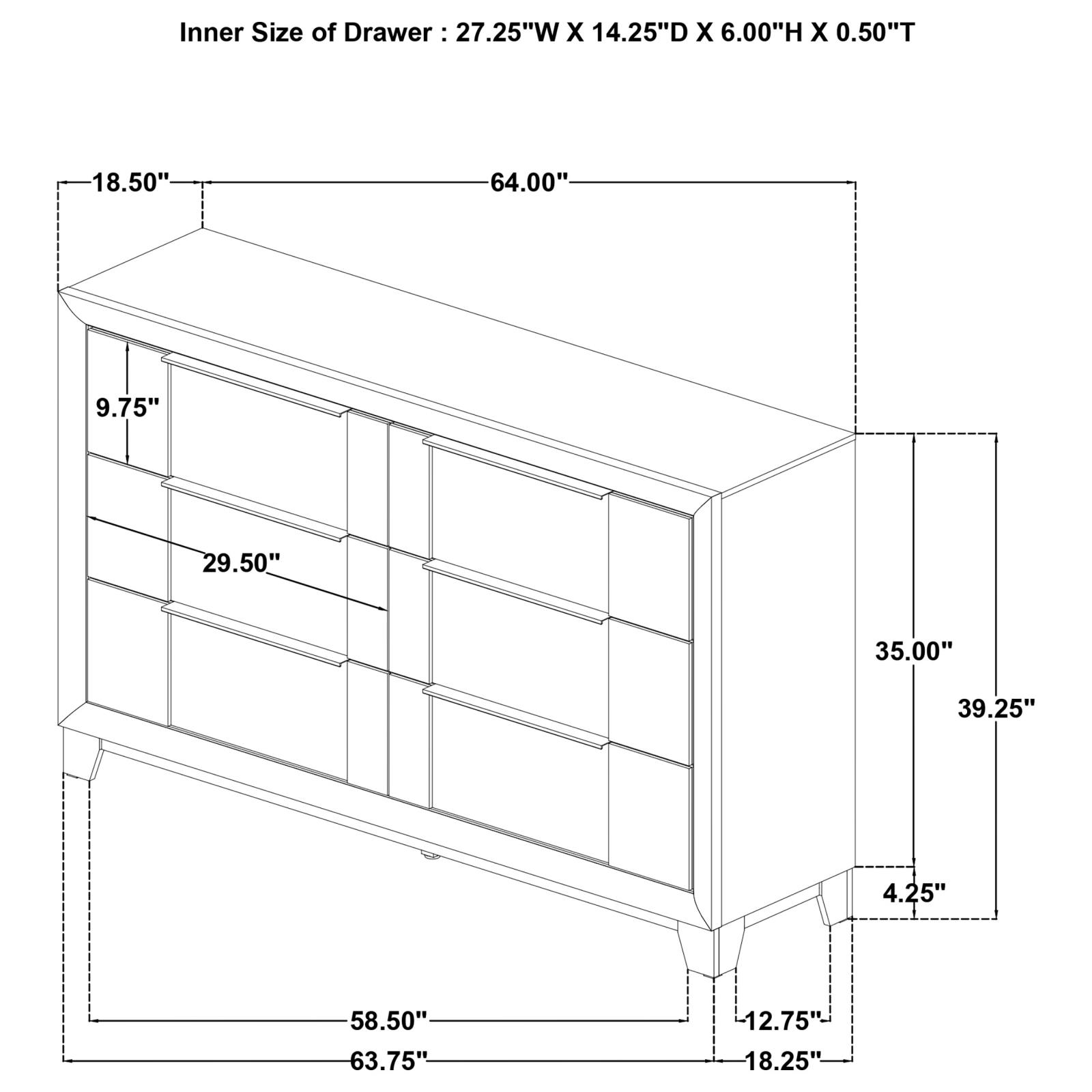 Farre 6-drawer Dresser Dark Brown - Image 13