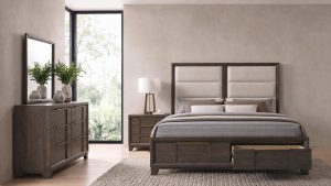 Brown Engineered Wood Bedroom Set