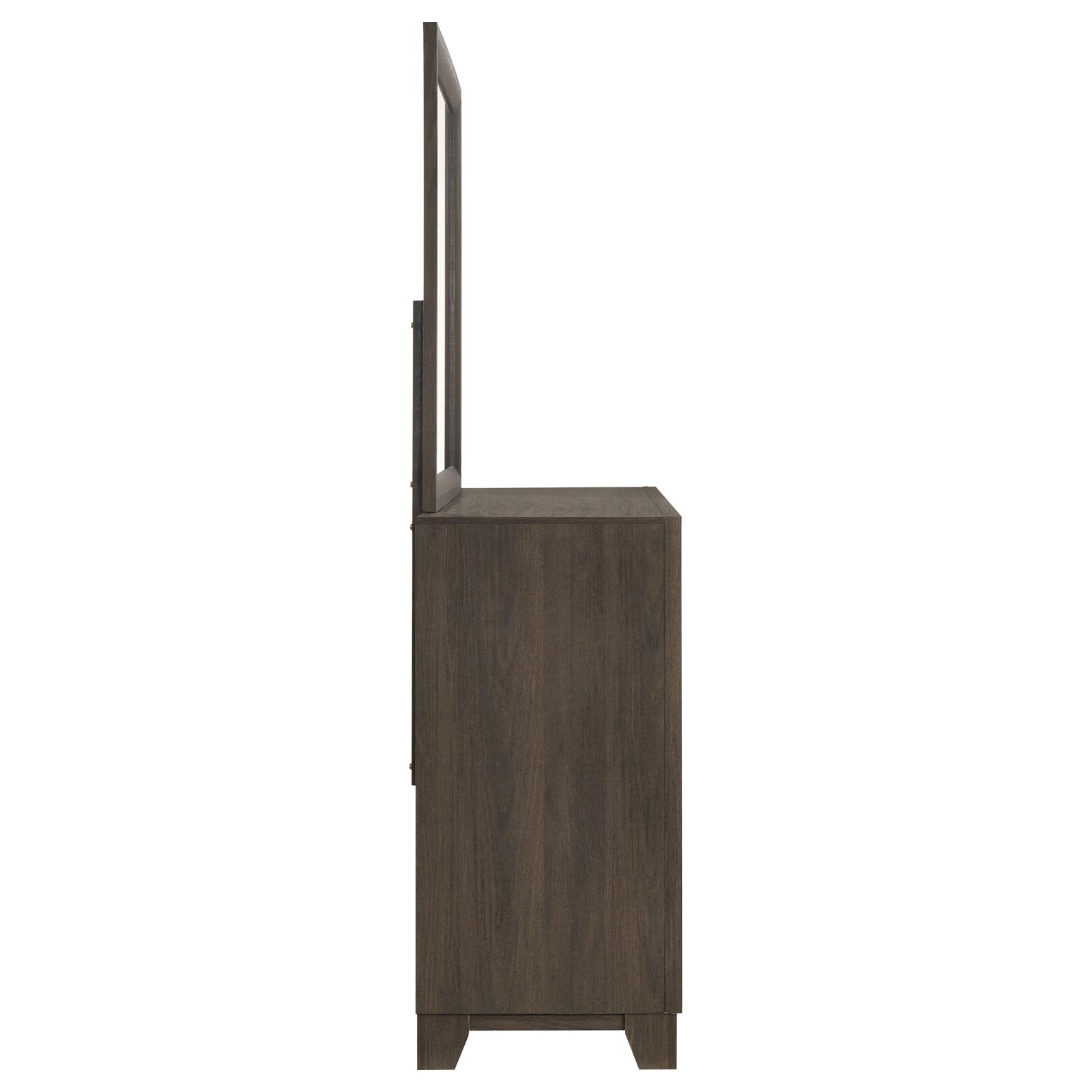 Farre 6-drawer Dresser with Mirror Dark Brown - Image 8