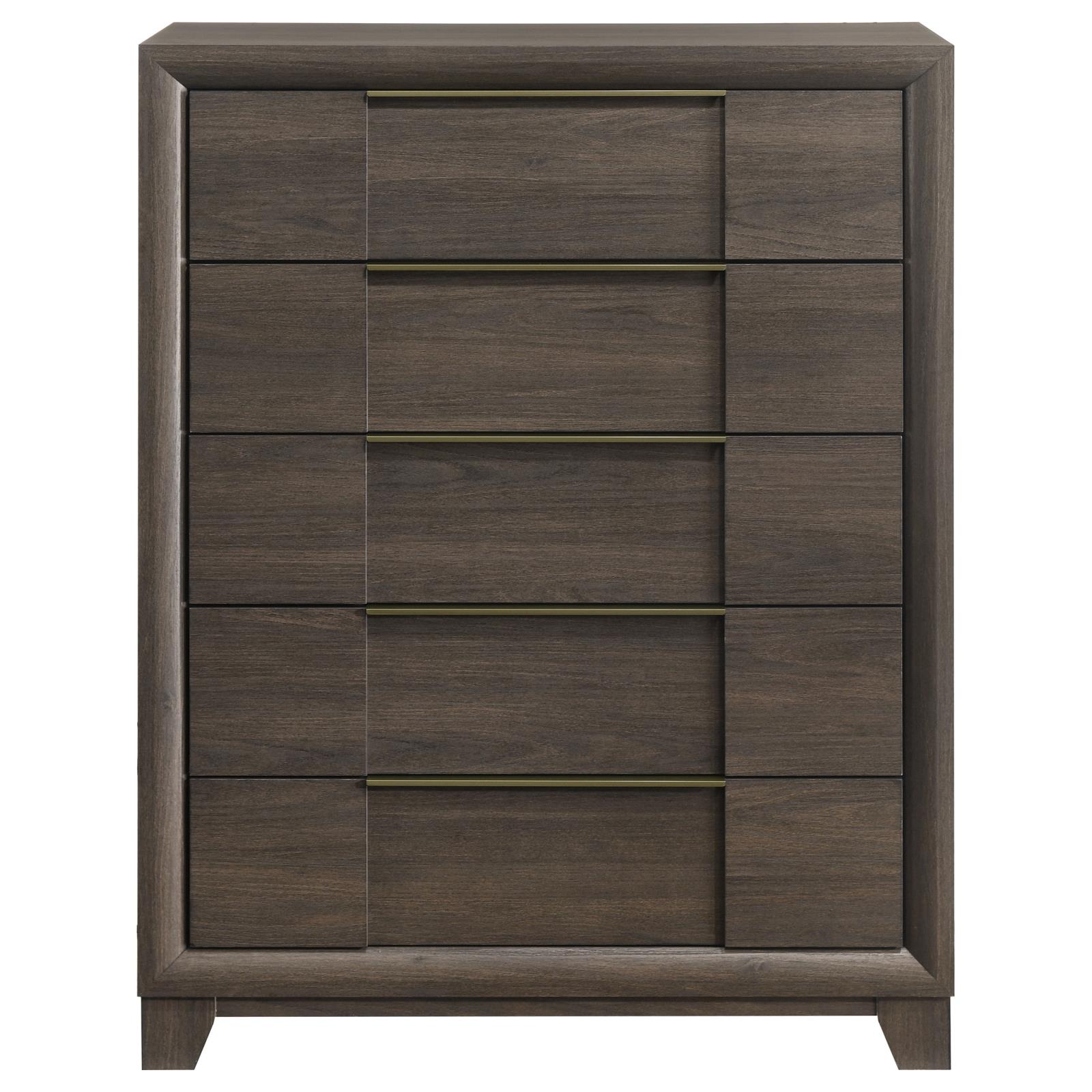 Farre 5-drawer Chest of Drawers Dark Brown - Image 3