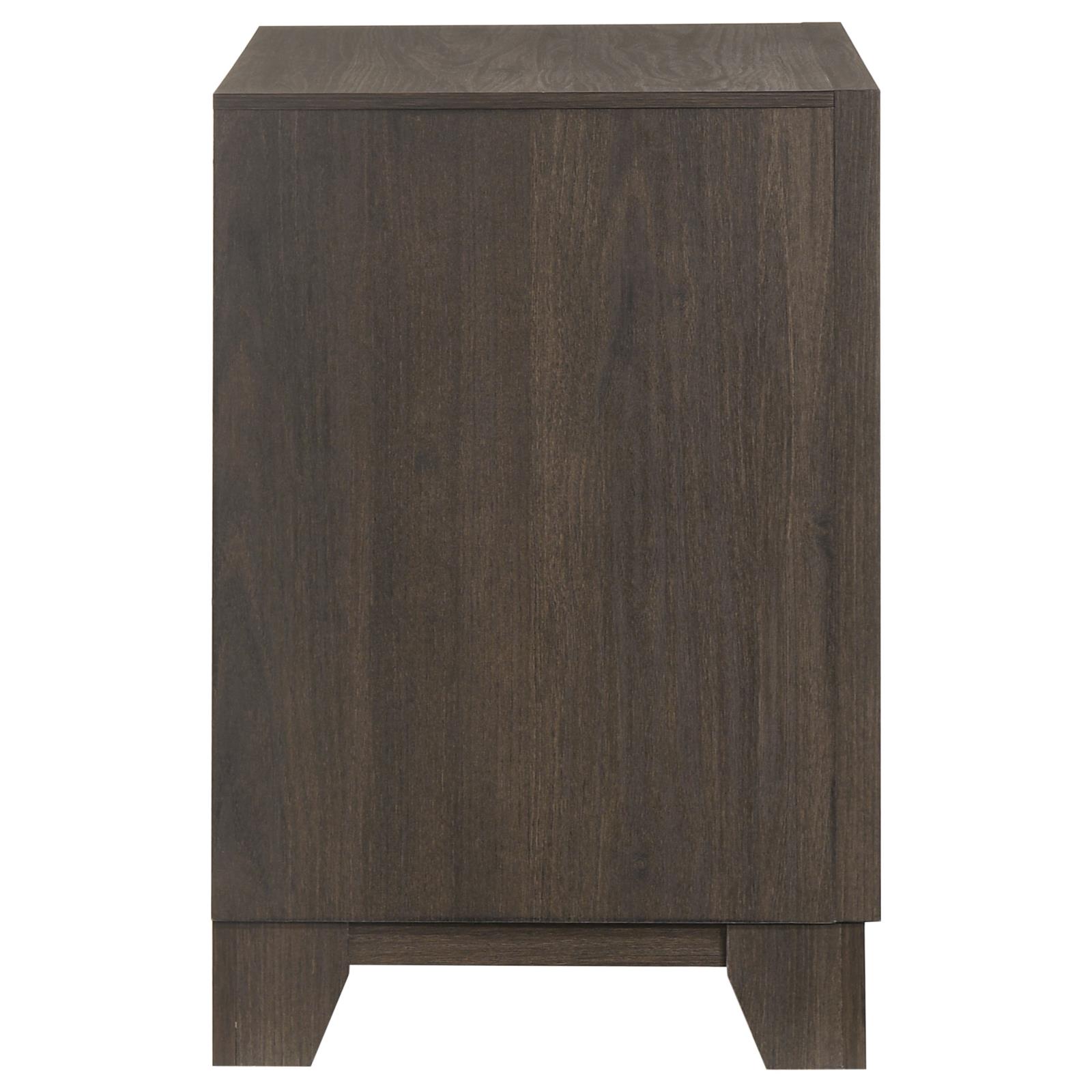 Farre 2-drawer Nightstand Bedside Table Dark Brown - Image 8