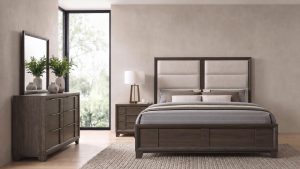 Brown Engineered Wood Bedroom Set