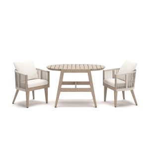 Ivory Vine - Chairs With Cushion / Table Set (Set of 3) - Beige