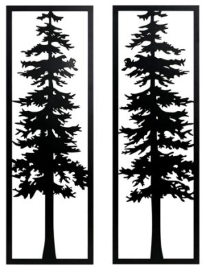 Bondwell - Indoor/Outdoor Wall Decor Set (Set of 2) - Black
