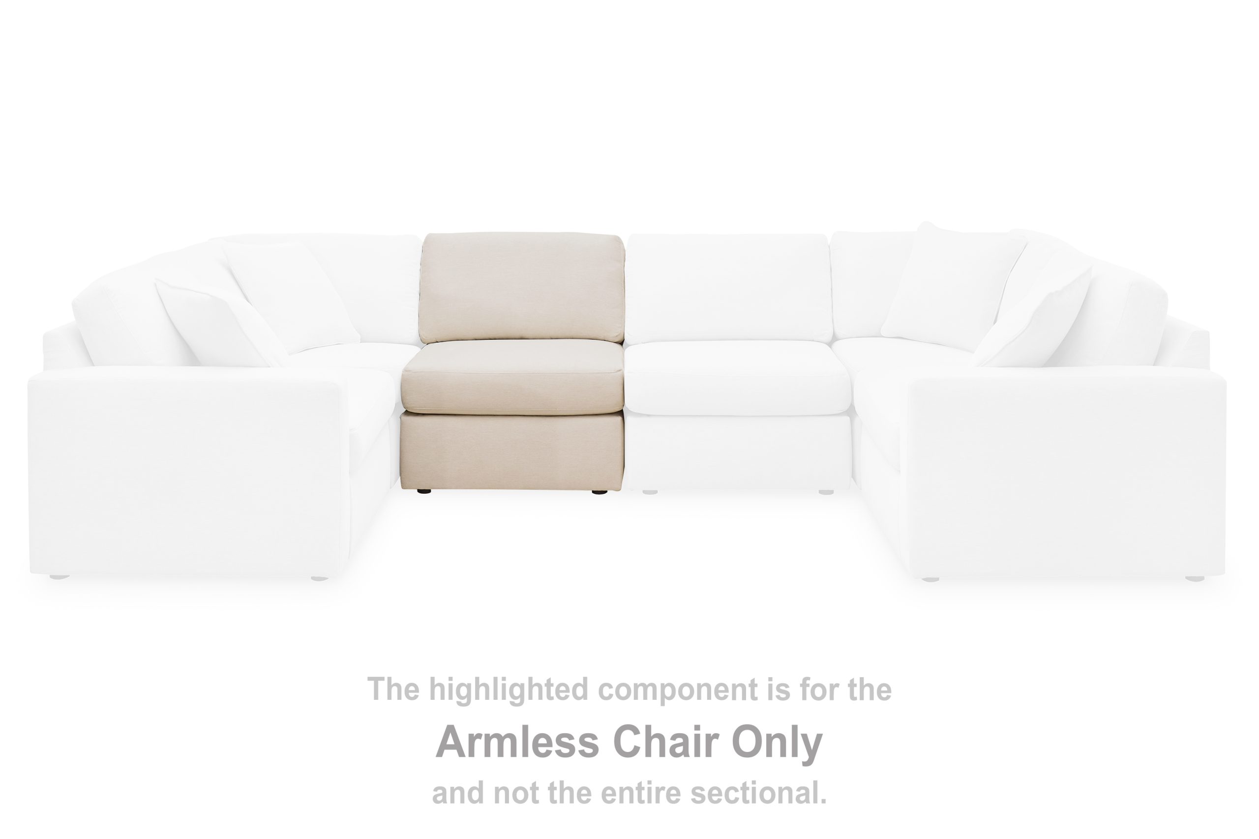 Modmax - Armless Chair - Oyster - Image 2