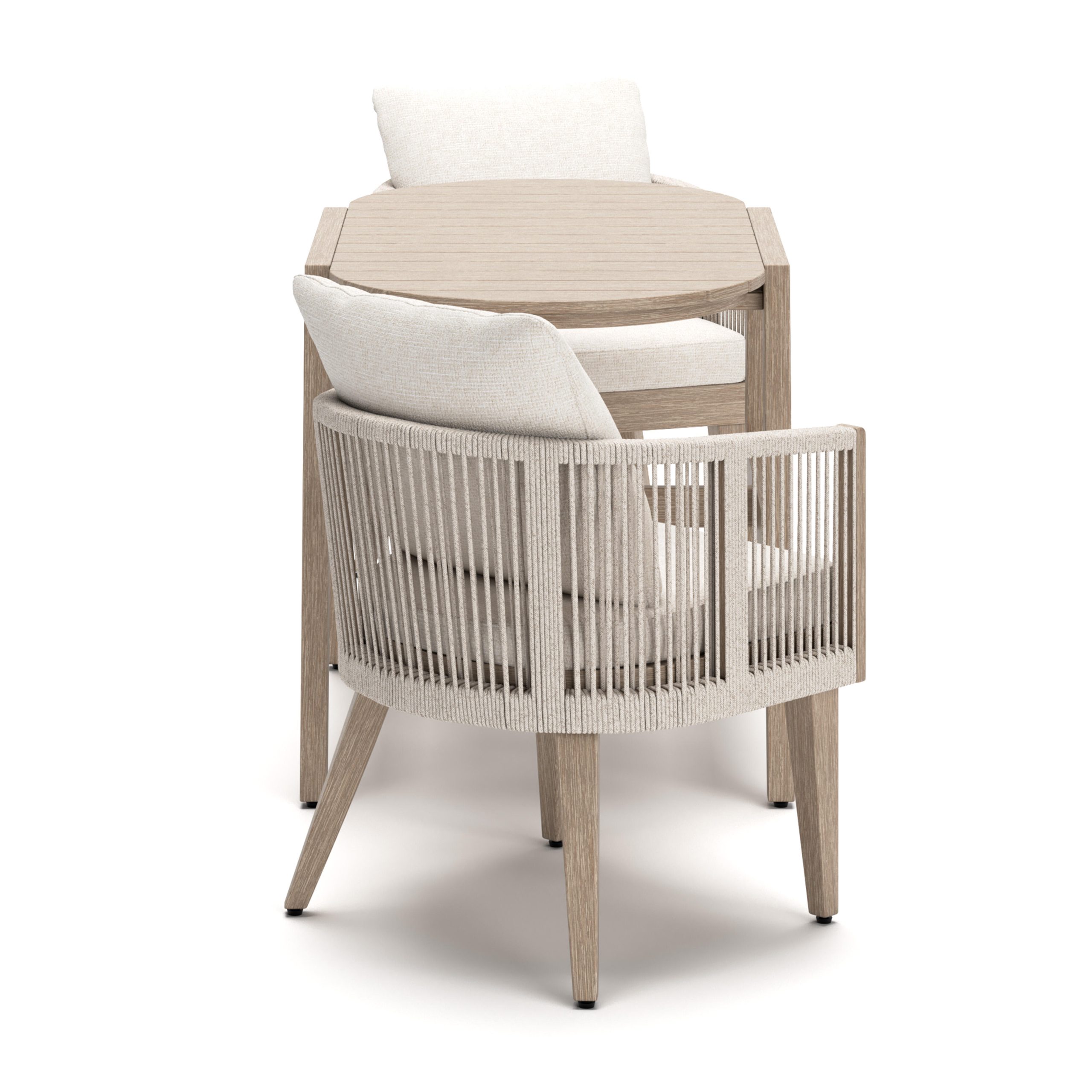 Ivory Vine - Chairs With Cushion / Table Set (Set of 3) - Beige - Image 2