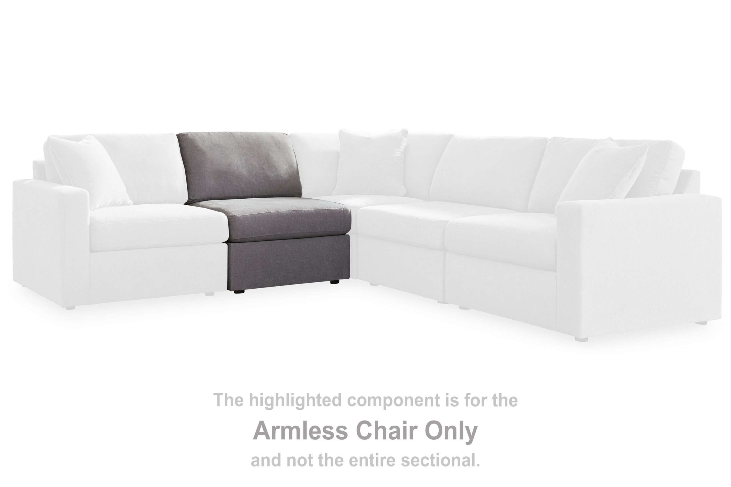Modmax - Armless Chair - Granite - Image 2
