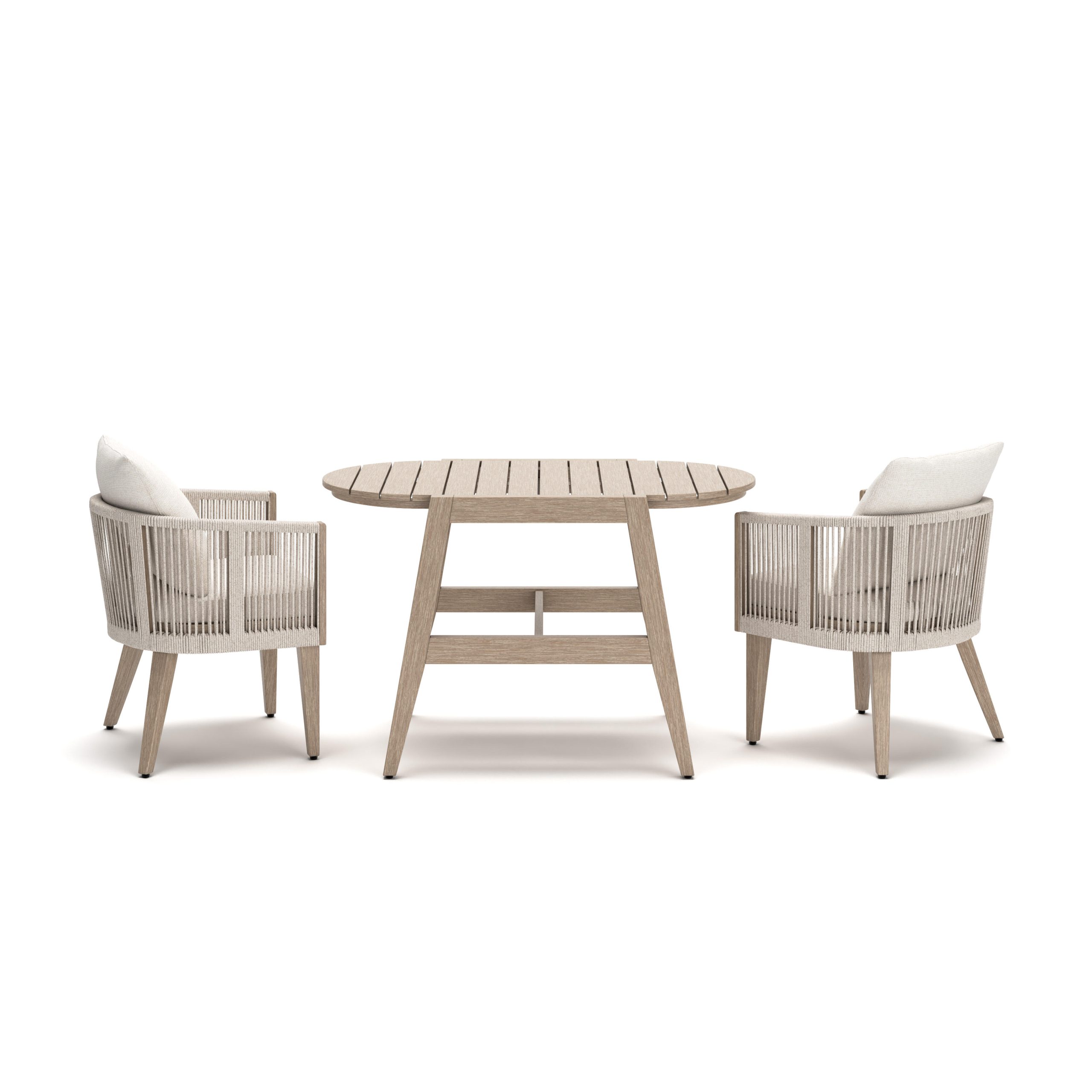 Ivory Vine - Chairs With Cushion / Table Set (Set of 3) - Beige - Image 3