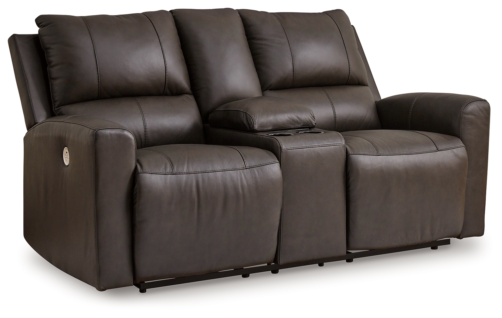 Boxmere - 2 Pc. - Power Reclining Sofa, Power Reclining Loveseat With Console - Storm - Image 8
