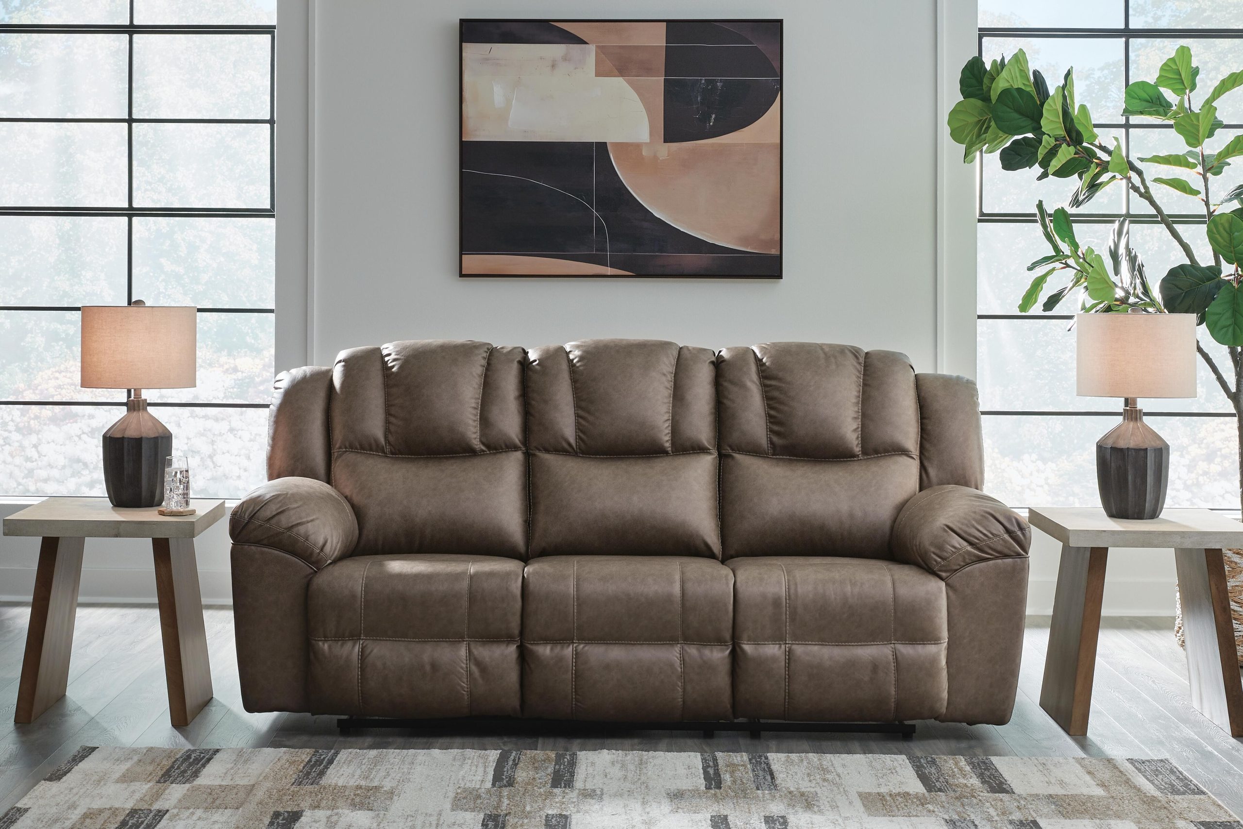Lowilla - 2 Pc. - Reclining Sofa And Loveseat - Driftwood - Image 11