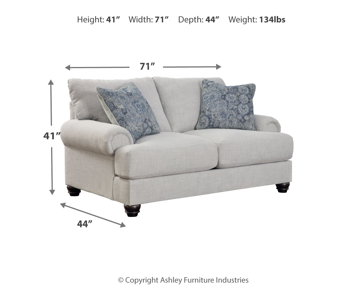Avocet - Loveseat - Arctic - Image 4