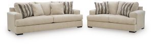 Lofwood - 2 Pc. - Sofa And Loveseat - Oatmeal