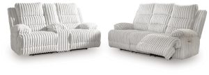 Rhines Falls - 2 Pc. - Power Reclining Sofa And Loveseat - Alloy