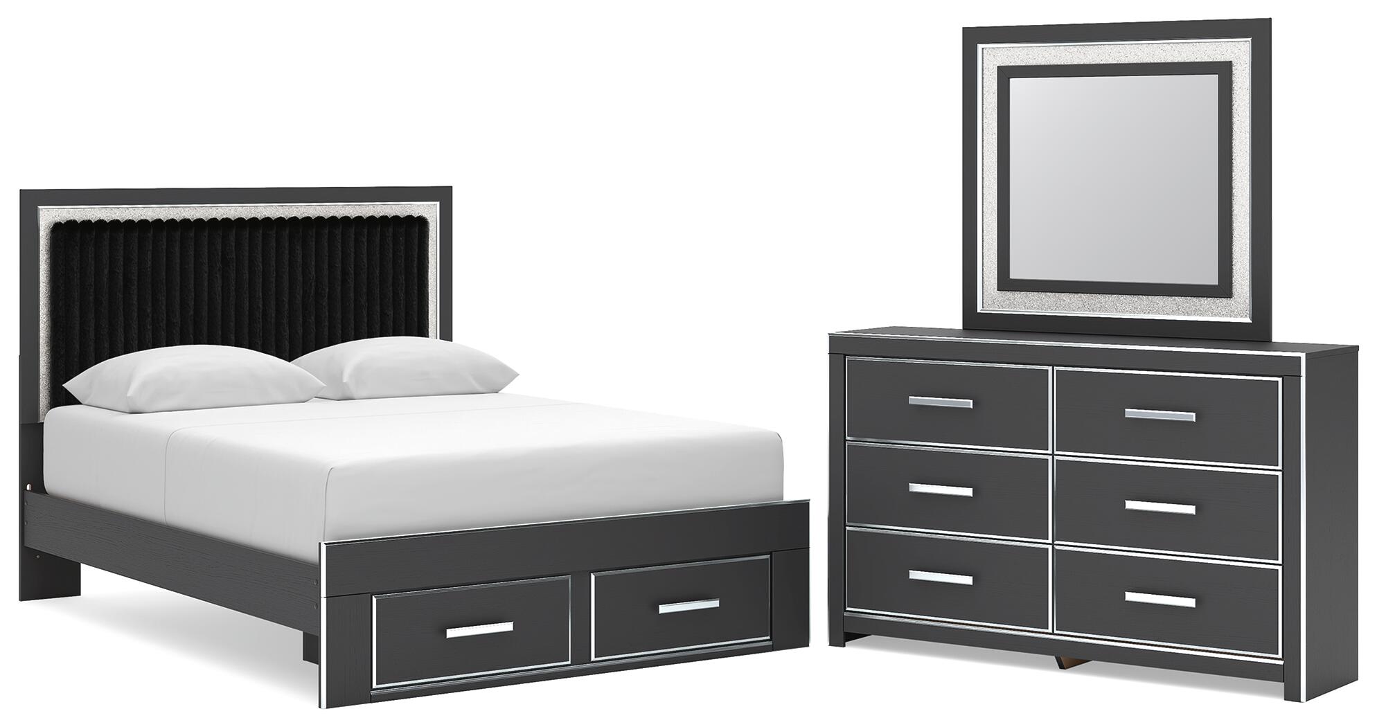 Zuraleus - Upholstered Panel Platform Storage Bedroom Set - Image 2