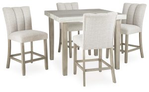 Larawyn - 5 Pc. - Counter Height Dining Table And 4 Barstools - Bisque